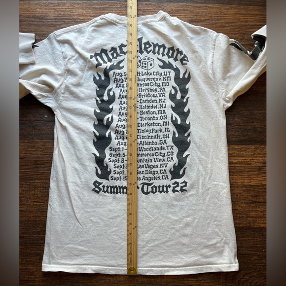 Men's Macklemore T-Shirt White Stead Long Sleeve M 2022 Tour Rap Hip Hop Mythic - Picture 10 of 11